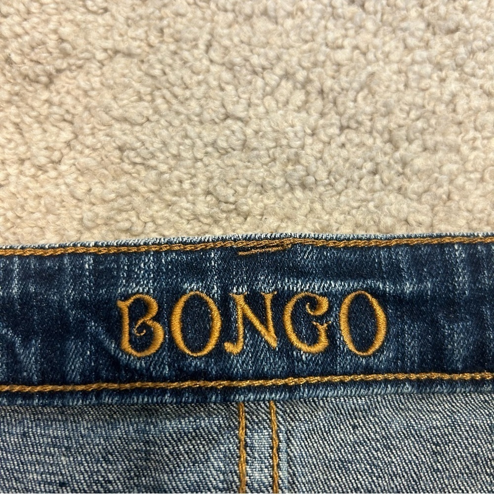 Bongo blue Wash crystal rhinestone embellished bedazzled mini denim Jean skirt - Picture 3 of 7